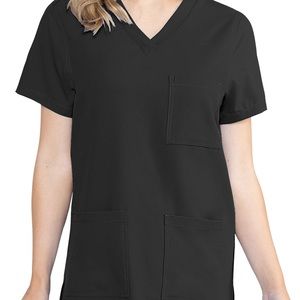 Med Couture Black unisex scrub top